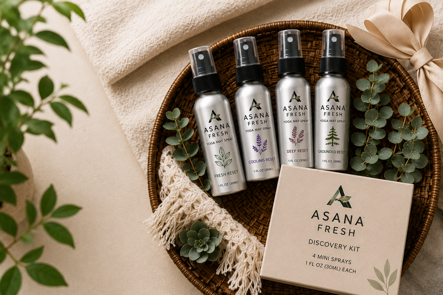 Asana Fresh Yoga Mat Spray Discovery Kit