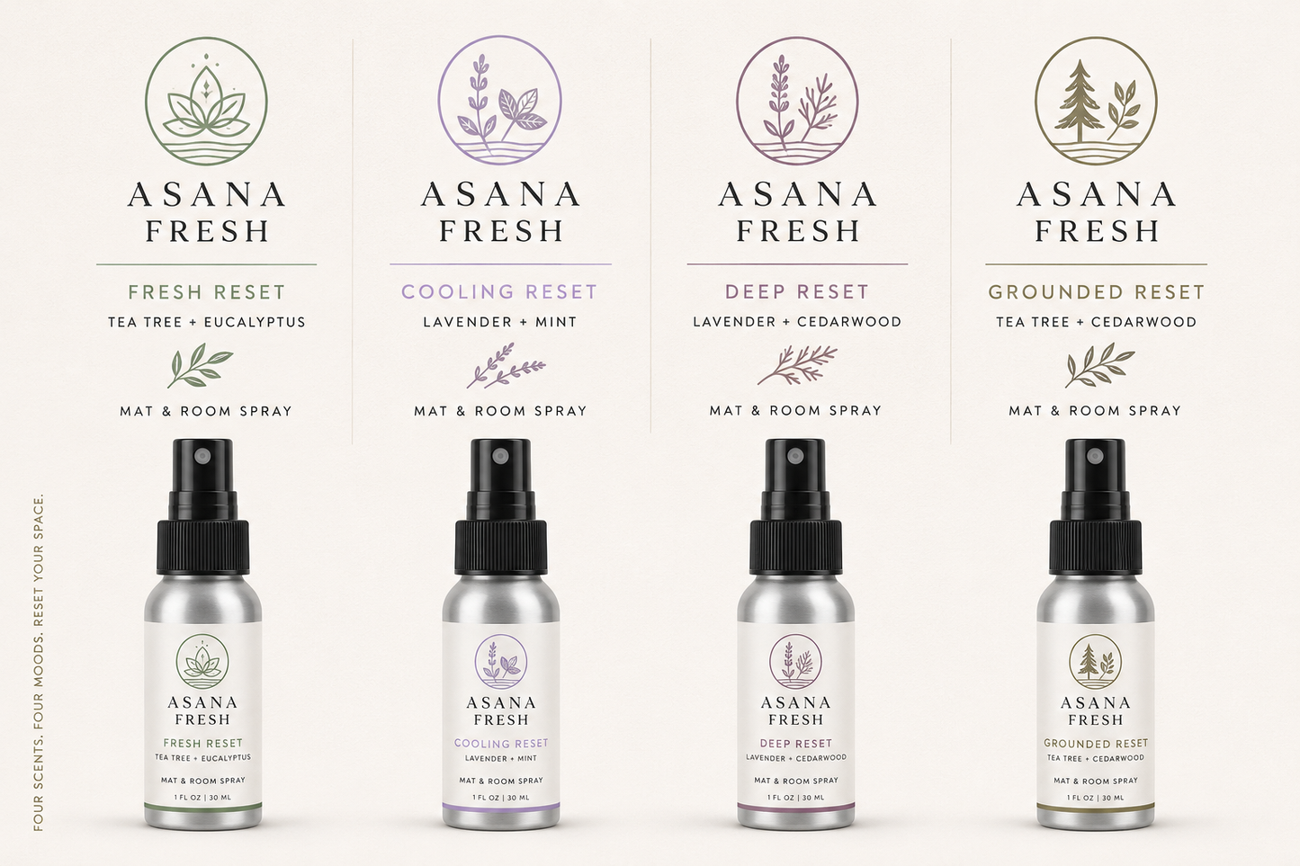 Asana Fresh Yoga Mat Spray Discovery Kit